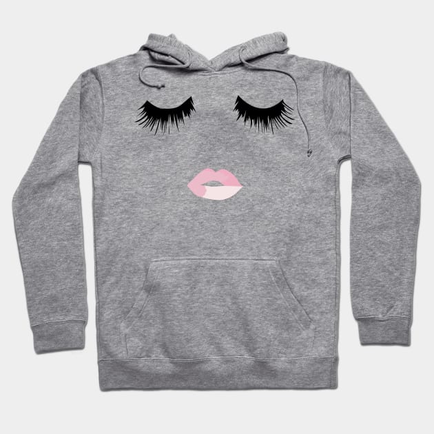 Lash Lip Print Hoodie by mariansar